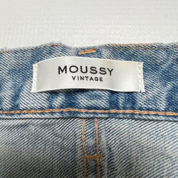 Moussy Vintage Denim Jean Shorts SIZE 26 Destroyed Distressed Light Blue Japan - Picture 4 of 9